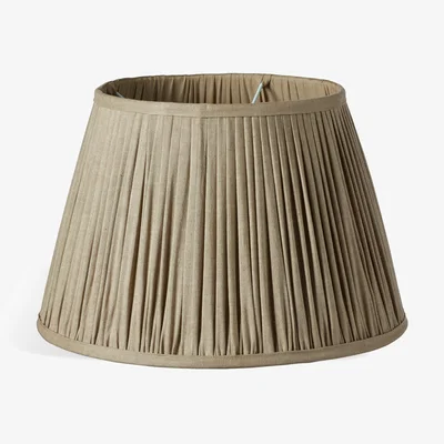 OKA OKA, Pleated Linen Lampshade 45cm - Natural, Lampshade