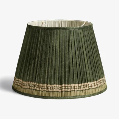OKA OKA, Longshan Lampshade 45cm - Grey Green, Lampshades, Cotton/Silk
