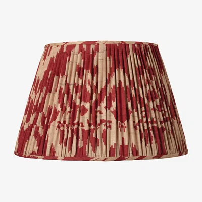 OKA 35cm Pleated Palau Silk Empire Lampshade - Red