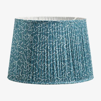 OKA Leptoria Drum Lampshade 45cm - Marine Blue