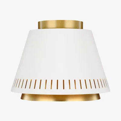 Olivia's Elstead Carter 1 Light Flush Mount Light Matte White