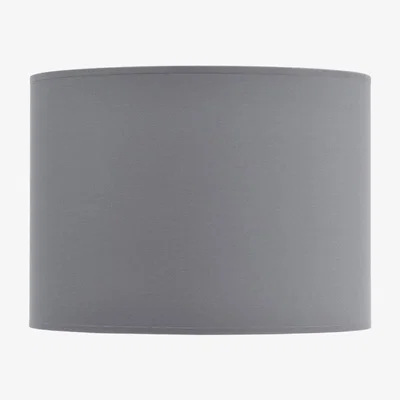 Olivia's Libra Lined Drum 14" Lampshade Grey and Silver