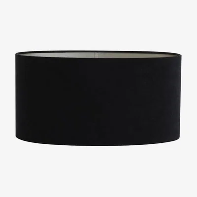 Olivia's Light & Living Velours Light Shade Oval Black And Taupe