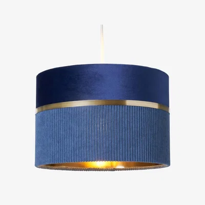 Downtown BHS Violet Mixed Fabric Shade 30cm - Blue