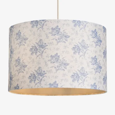 Downtown BHS Dora Floral Printed Drum Shade 35cm - Blue