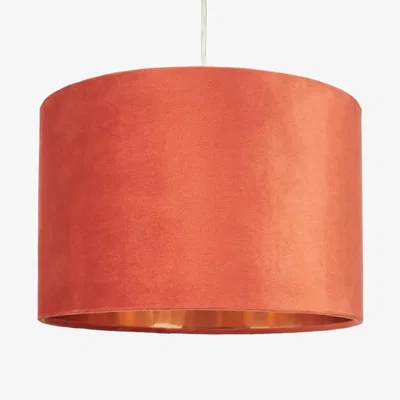 Downtown BHS Velvet Easyfit Light Shade 30cm - Orange/Brass