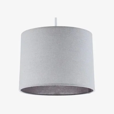 Downtown BHS Mira Easy Fit Linen Light Shade 25cm - Grey