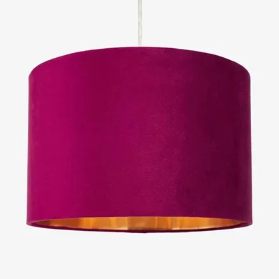 Downtown BHS Velvet Easyfit Light Shade 30cm - Raspberry Red