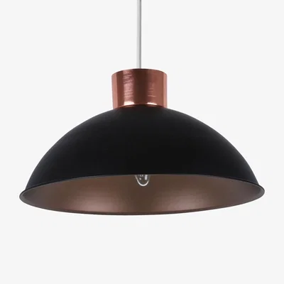 Pagazzi Arrigo Black and Copper 30cm 2 Toned Pendant Shade
