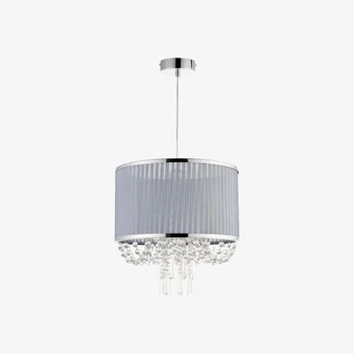 Pagazzi Sephina Steel and Crystal Pendant Shade