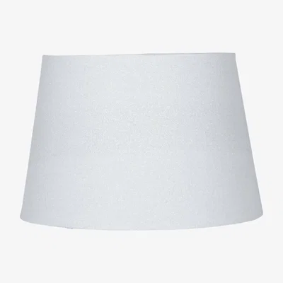 Pagazzi Liberace 30cm White Glitter Tapered Cotton Lampshade