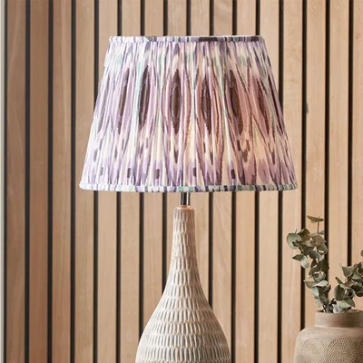 Pagazzi Izara 45cm Lilac Ikat Pleated Tapered Shade
