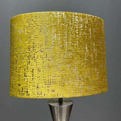 Pagazzi Zinc Velvel Mustard and Silver Shade 28 cm
