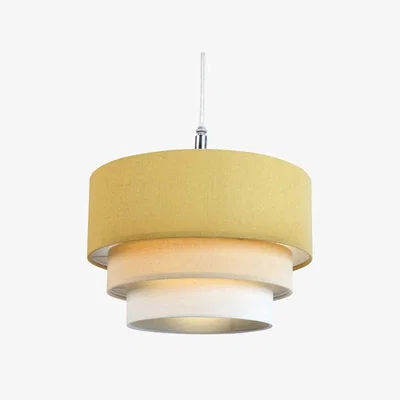 Pagazzi 3-Tier Linen Pendant Light Shade Ochre