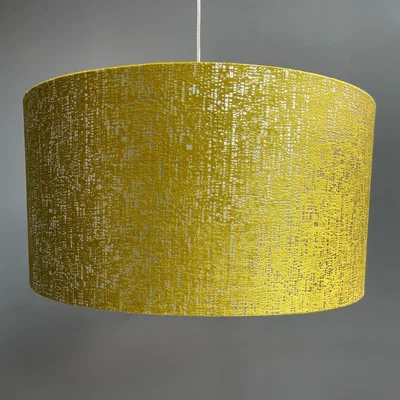 Pagazzi Zinc Velvet Mustard and Silver Shade 60 cm