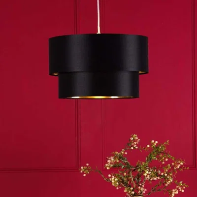 Pagazzi Rute Black & Gold Pendant Shade