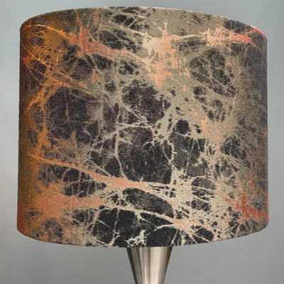 Pagazzi Black and Copper Brushed Lava Shade with Copper Lining 33 cm