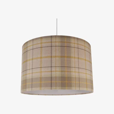 Pagazzi Berridale Mustard Woven Check 16" Light Shade