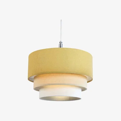 Pagazzi 3-Tier Linen Pendant Light Shade Ochre