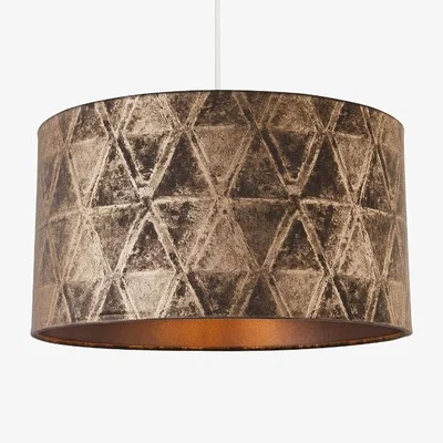 Pagazzi Xavier Patterned Grey Velvet Shade