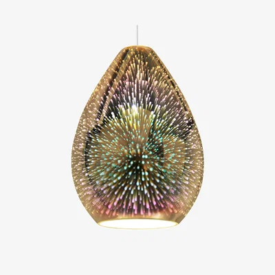 Pagazzi Geller Polished Chrome Hologram Effect Pendant Light Shade