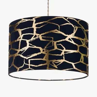 Pagazzi Keira Navy & Gold Easy Fit Pendant Shade