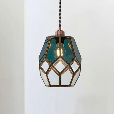 Pagazzi Ripley Antique Brass and Smoked Glass Easy-Fit Pendant Shade