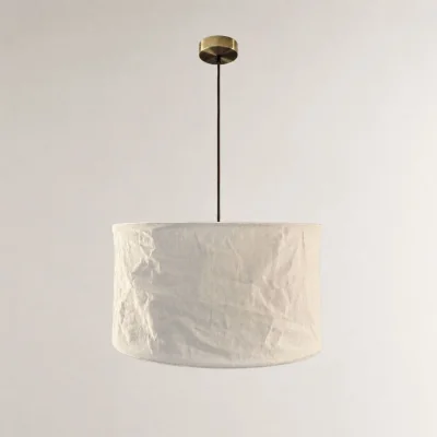 The Range CGC Sicilia Oatmeal Linen 50cm Round Drum Lampshade - Oatmeal