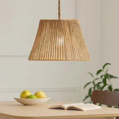 The Range 28cm Handwoven Jute Rope Easy-Fit Pendant Lampshade Natural Brown - Brown