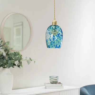 The Range India Confetti Glass Ceiling Shade - Green