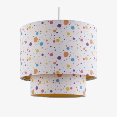 The Range Rainbow Polka Easy Fit Fabric Pendant Shade - Multicoloured Polka Dot Digital Print