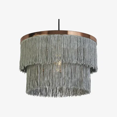 The Range Rose Gold and Grey 2 Tier Fringe Shade - Rose
