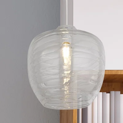 The Range Etched Clear Glass Shade  - Clear