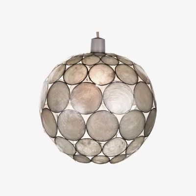 The Range Pearl White Capiz Globe Shade - Neutral