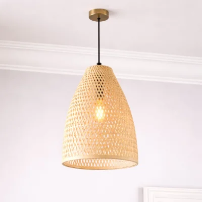 The Range CGC Calista Bamboo Easy Fit Hand Made Lampshade - Bamboo