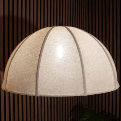 The Range CGC Alessia Oatmeal Linen 50cm Dome Lampshade Handmade Easy-Fit - Oatmeal