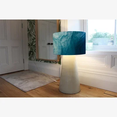 The Range Abstract Blue Liquid Fluid Designer Lamp  Ceiling Stylish Shade - Blue / 40cm