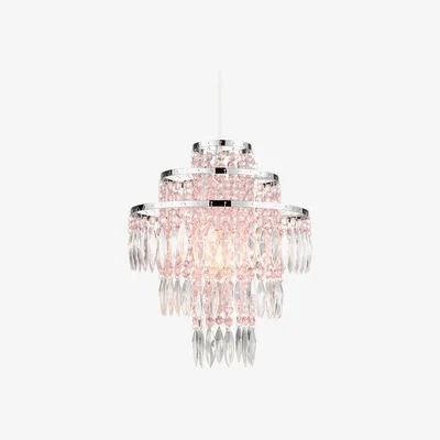 The Range Glow Jewelled Easy-Fit Shade - Chrome