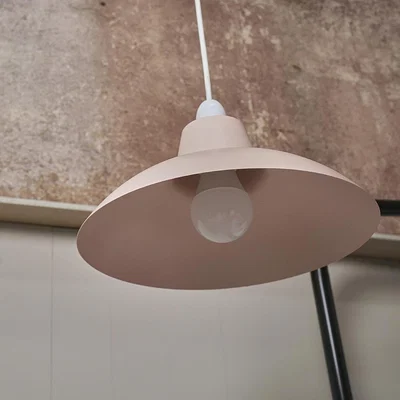 The Range Retro Style Pink Metal Easy Fit Ceiling Pendant Light Shade - Pink
