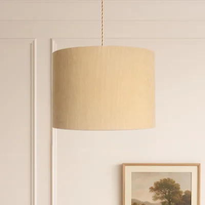 The Range CGC LOLA Cream Corduroy 30 cm Lampshade with Silk Lining - Cream