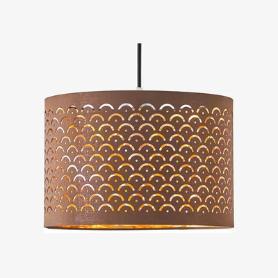The Range Reflective Drum Light Shade  - Brown