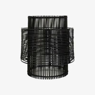 The Range Barkby Black Rattan Shade - Black