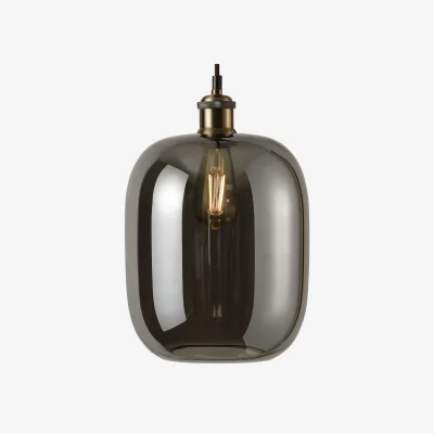 The Range CGC LORNA Smoked Glass Cylinder Lampshade - Smoked Glass