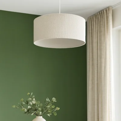 The Range CGC PETRA 45cm Large White Boucle Ceiling or Table Lamp Shade - White