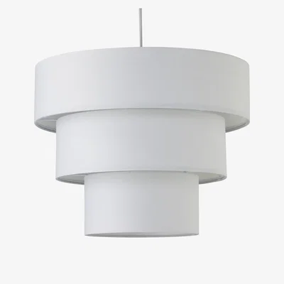 The Range Barty White 38cm Tiered Pendant Shade - White