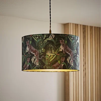 The Range Addalyn Animal Print Ceiling Lamp Shade - Green