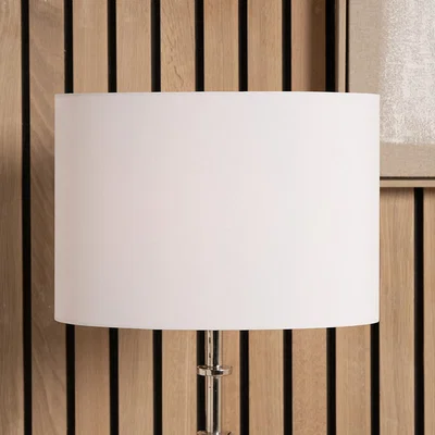 The Range 35cm Oval Poly Cotton Lampshade - White