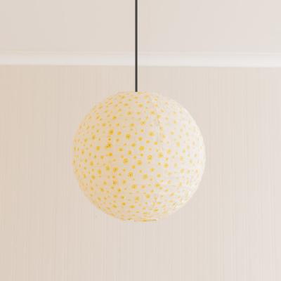 The Range Annie Ditsy Floral Fabric Globe Ball Ceiling Lamp Shade - White