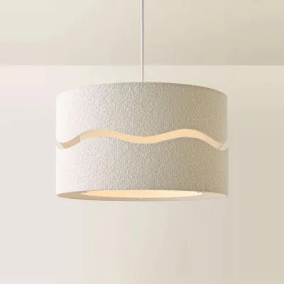 The Range Livie Boucle XL Easy Fit Ceiling Floor Lamp Shade - Cream / Yes - Cream