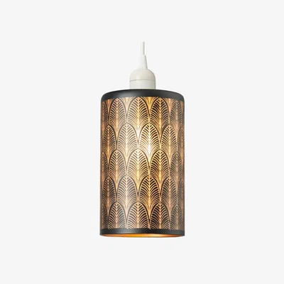 The Range Patty Patterned Glass Easy to Fit Shade - Black